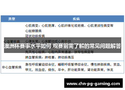 澳洲杯赛事水平如何 观赛前需了解的常见问题解答